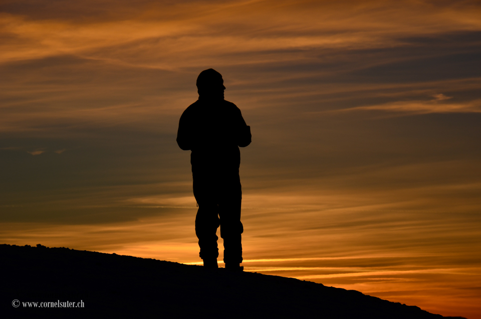 Abendstimmung auf dem Brünnelistock 1594m.
