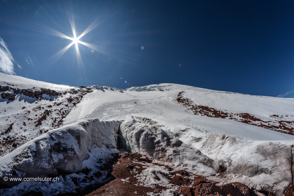 In Südamerika in Ecuador im Abstieg vom Cotopaxi 5897m.
